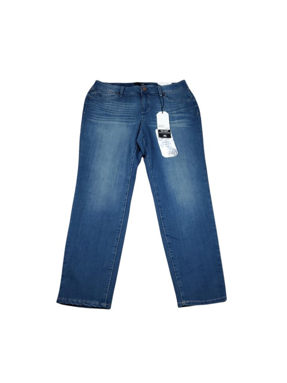 1822 Denim Ankle Skinny Dark Wash Blue Silk Denim Stretch Jeans Women's Size 16